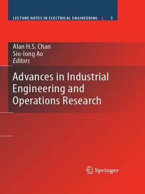 cover image of Advances in Industrial Engineering and Operations Research